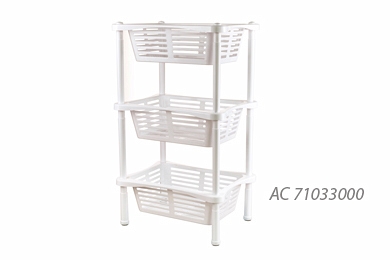 3-section stand with baskets Krita, ivory